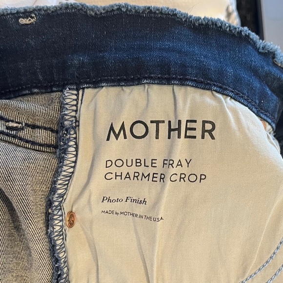 MOTHER Double Fray Charmer Crop Jeans In Photo Finish Sz 26 - Picture 8 of 11